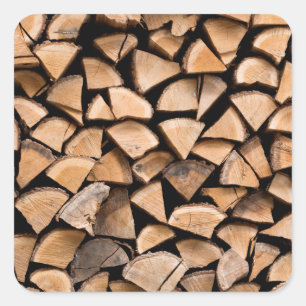 Sticker Carré Woodpile