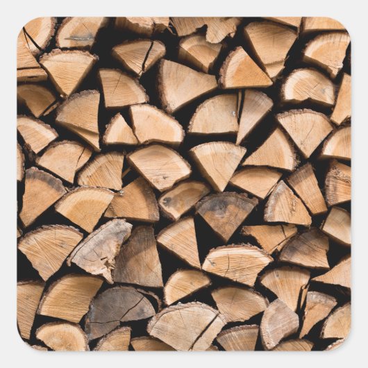 Sticker Carré Woodpile (Devant)