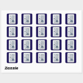 Sticker Carré Work Hard Rest Even Harder Minimal Worker Design (Feuille)