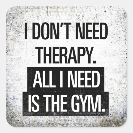 Sticker Carré Workout (Devant)