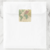Sticker Carré World on Mercators Projection (Sac)