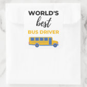 Sticker Carré World's Best Bus Driver bl (Sac)