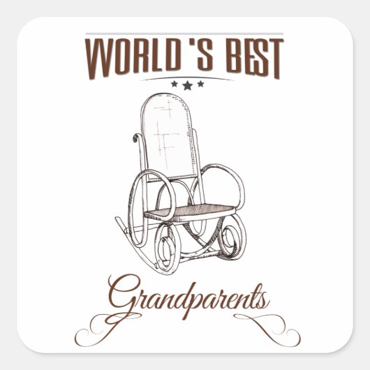 Sticker Carré World's best grandpa (Devant)