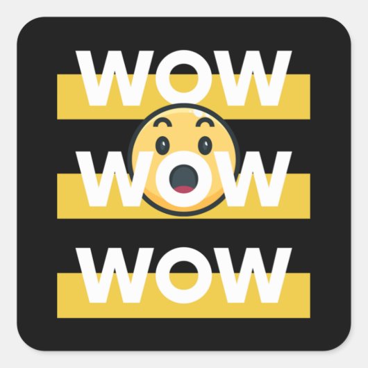 Sticker Carré wow free day Classic (Devant)