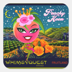 Sticker Carré WQ joue l'atterrisseur d'AUTOCOLLANT : Princesse