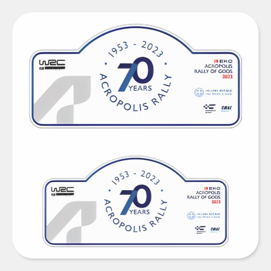 Sticker Carré WRC ACROPOLIS RALLY GREECE Automobile (Devant)