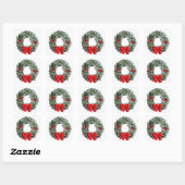 Sticker Carré Wreath de Noël (Feuille)