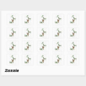 Sticker Carré Wren de Bewick John James Audubon Birds of America (Feuille)