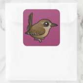 Sticker Carré Wren eurasien Birdable (Sac)