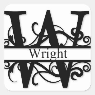 Sticker Carré Wright Monogram