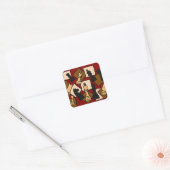 Sticker Carré WW - Jeu d'échecs Pièces Art (Enveloppe)