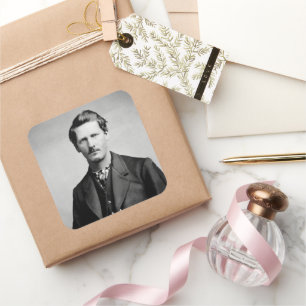 Sticker Carré Wyatt Earp : Lawman, Gunfighter, Gardien de salon