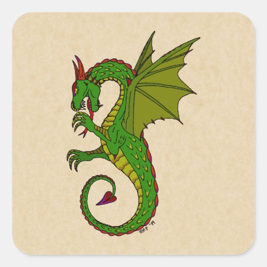 Sticker Carré Wyvern (Devant)