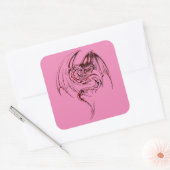 Sticker Carré Wyvern Dragon are Imaginaire Mythical Creatures Cl (Enveloppe)
