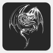 Sticker Carré Wyvern Dragon Sont Des Créatures Mythiques Imagina (Devant)