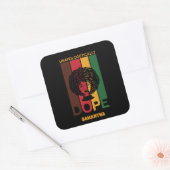Sticker Carré Xe | Dope sans apologisme | Femme afro (Enveloppe)