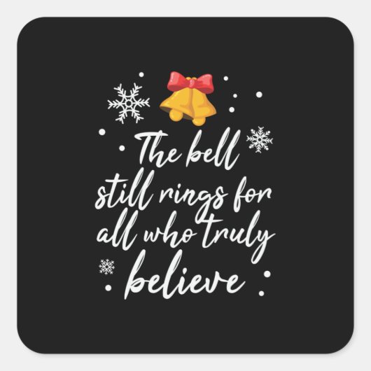 Sticker Carré Xmas the Bell Still (Devant)