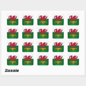 Sticker Carré Y Ddraig Goch (Feuille)