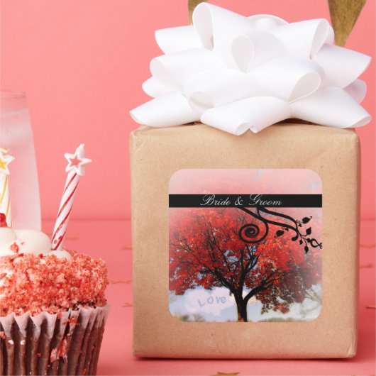 Sticker Carré Y'a de l'amour dans l'air ... (Fête)