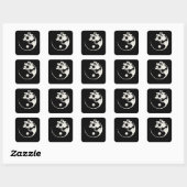 Sticker Carré Yang Bonsai Tree Enso Circle Zen (Feuille)