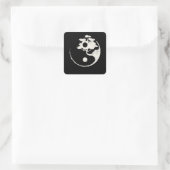 Sticker Carré Yang Bonsai Tree Enso Circle Zen (Sac)