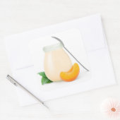 Sticker Carré Yaourt de pêche ou d'abricot (Enveloppe)