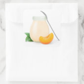 Sticker Carré Yaourt de pêche ou d'abricot (Sac)