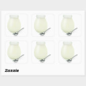 Sticker Carré Yaourt naturel (Feuille)