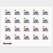 Sticker Carré Yaourt Pilates (Feuille)