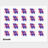 Sticker Carré YEA YEA RFK 2024 Robert Kennedy RFK Jr Président (Feuille)