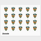 Sticker Carré Yellowstone Grand Prismatic Spring Arrowhead (Feuille)