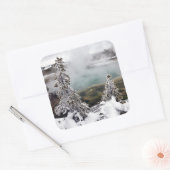 Sticker Carré Yellowstone neigeux (Enveloppe)