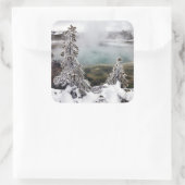 Sticker Carré Yellowstone neigeux (Sac)