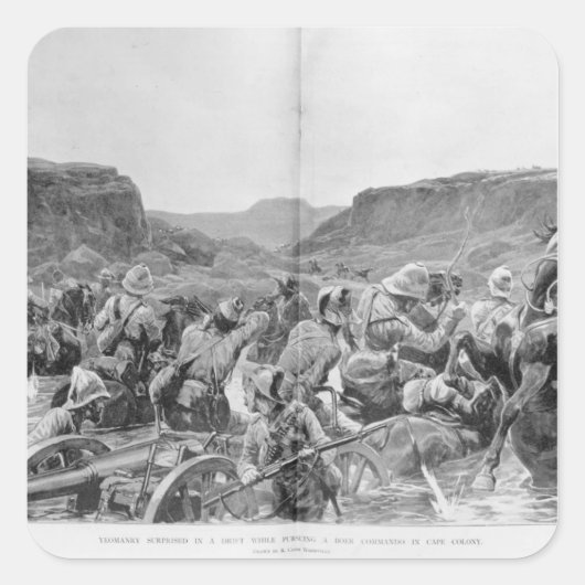 Sticker Carré Yeomanry surpris dans une dérive (Devant)