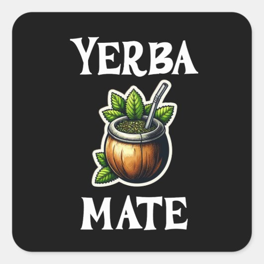 Sticker Carré Yerba Mate (Devant)