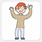 Sticker Carré Yeux qui s'échappent (Devant)