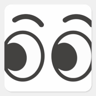 Sticker Carré Yeux regardant l'emoji