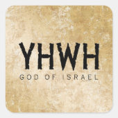 Sticker Carré YHWH Jehovah (Devant)
