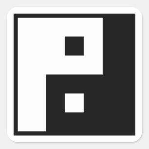 Sticker Carré Yin carré Yang