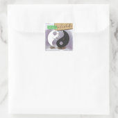 Sticker Carré Yin rencontre Yang Zen Funny (Sac)