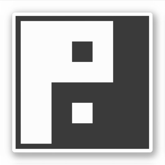 Sticker Carré Yin Yang (Devant)