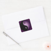 Sticker Carré yin yang monogramme - violet (Enveloppe)