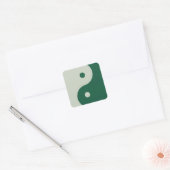 Sticker Carré Yin Yang Sage Green (Enveloppe)