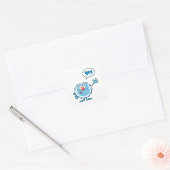 Sticker Carré Yo Blue Monster Wave