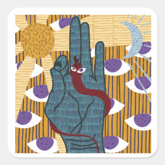 Sticker Carré Yoga Kundalini shakti