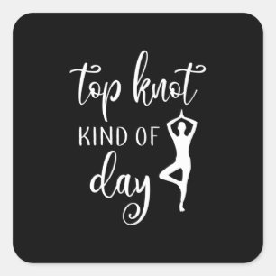Sticker Carré Yoga Lover   Yoga Top Type De Jour