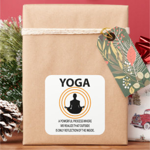 Sticker Carré Yoga Méditation Yoga