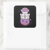 Sticker Carré Yoga spatial  (Sac)