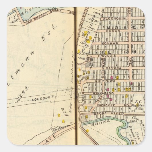 Sticker Carré Yonkers, New York 13 (Devant)