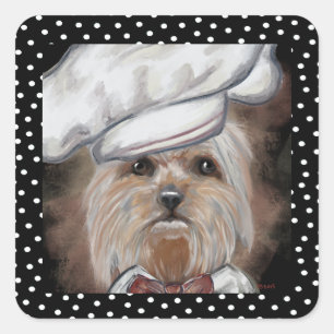 Sticker Carré Yorkie